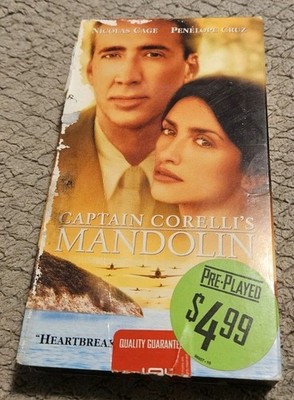 Captain Corelli''s Mandolin 2002 VHS Tested Plays