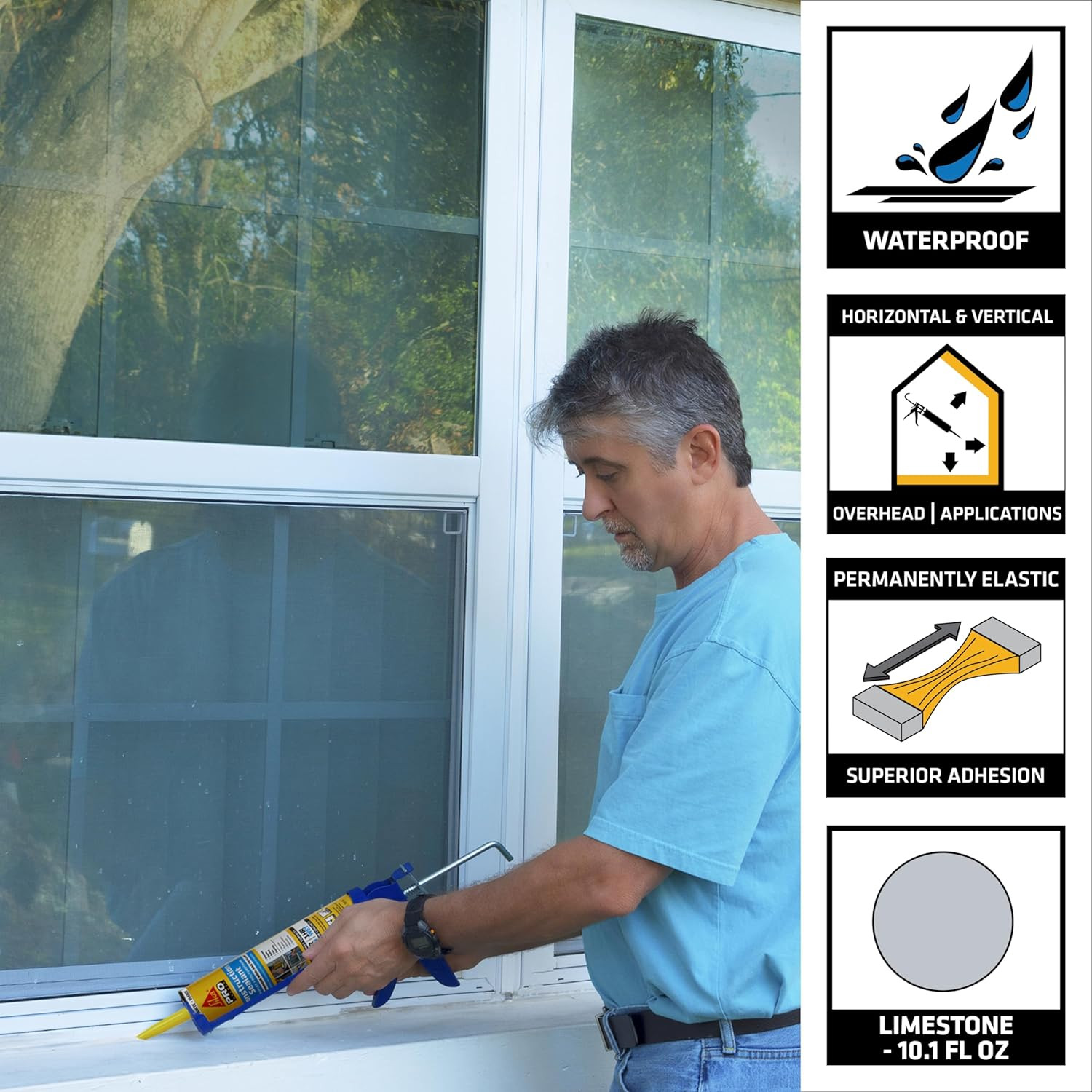 SIKA Sikaflex Construction Sealant - Limestone, Polyurethane Adhesive, Self-Leve