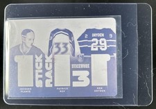 2017-18 Leaf Stickwork Plante Patrick Roy Dryden Stick Rack Magenta Plate #1/1