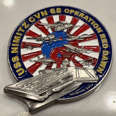 USS Nimitz Aircraft Carrier 2013 Westpac Operation Red Dawn Commemorative Coin
