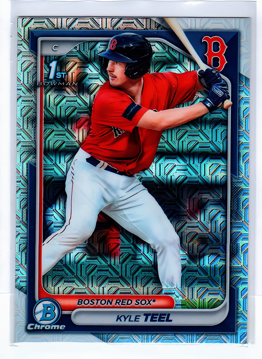 2024 Bowman Chrome Prospects Kyle Teel #BCP-48 Mega Mojo Refractor 1st Bowman