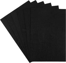 Black Felt Squares - 6PCS Felt Sheets - 8X12 A4 Stiff, 1 Color, 2Mm Thick, Ideal