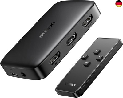 UGREEN HDMI 1.4 Switch 4K 3 in 1 Out HDMI Splitter HDMI Verteiler Fernbedienung