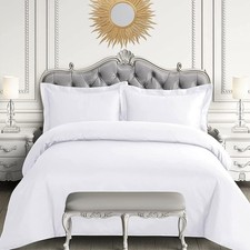 EC 600 TC Oversized Duvet Cover Set King White