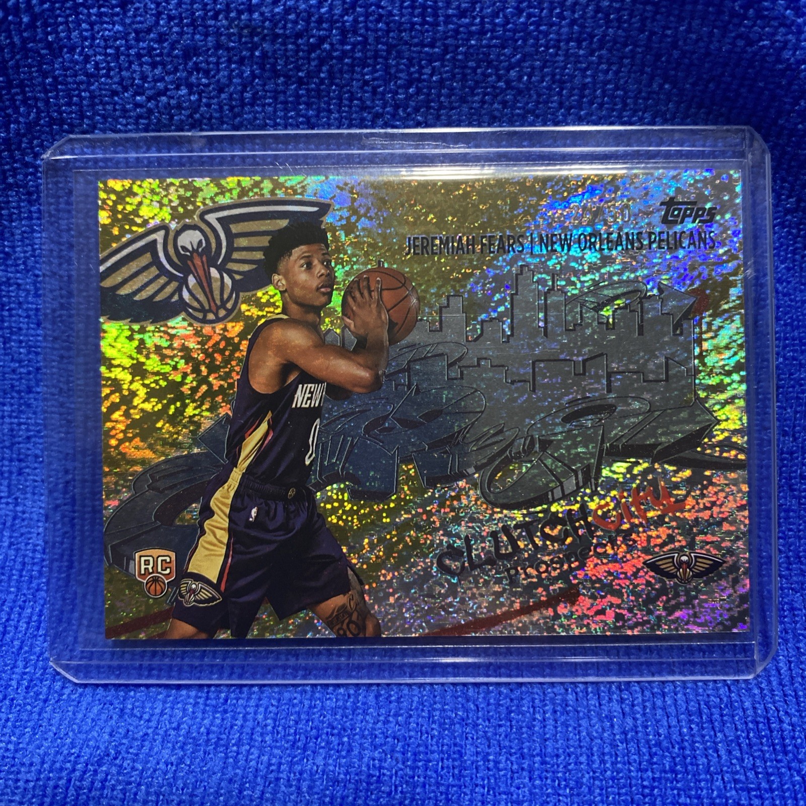 2025 Topps RC Jeremiah Fears Clutch City Prospects CC-7 Gold /50 Case Hit SSP