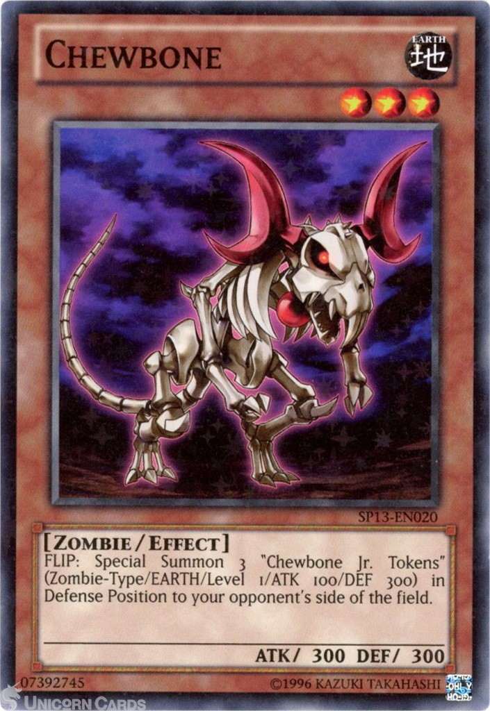 SP13-EN020 Chewbone : Starfoil Rare UNL Edition Mint YuGiOh Card