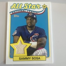 Sammy Sosa Relic 2024 Topps All Star Cubs ERROR Print Spot 🔥