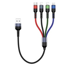 USAMS 2Pack Multi Charging Cable Nylon Braide...