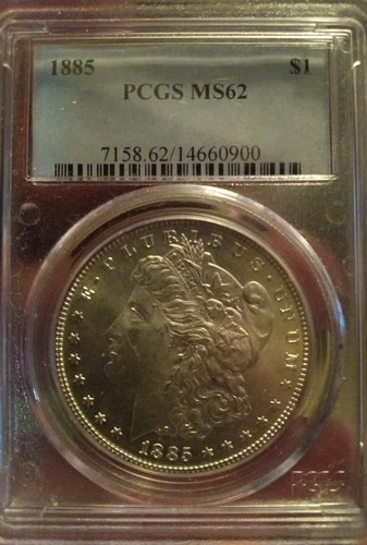 1885 MORGAN SILVER DOLLAR NGC MS62 466030