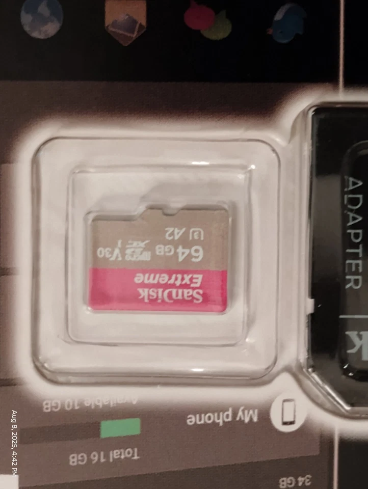 New SanDisk Extreme Micro SD Memory Card 64GB with Adapter GoPro Drones 160MBS - Image 2 of 4