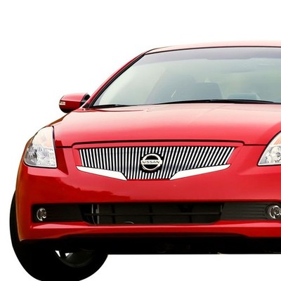For Nissan Altima 08-09 1-Pc Chrome Polished 8x6 mm Vertical Billet Main Grille