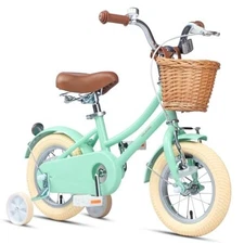 Little Molly 12-20 Inch Kids Retro Mint Green 12 Inch With Training Wheels