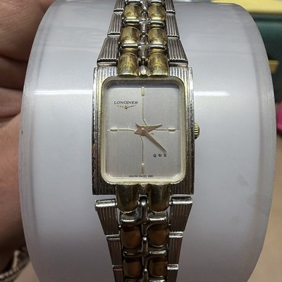 Longines QWR Quartz Ladies Watch MZ5745 0961 Gray Genuine Strap Tested