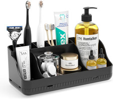 Bathroom Counter Organizer and Storage, 7 Slots Detachable Toothbrush Holders fo