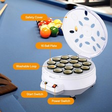 Automatic Pool Balls Cleaner/Snooker Cleaner 16 Balls Billiard Ball Polisher US
