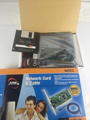 Network Card And Cable NC100U-WM Network Everywhere - Wired - See Pics
