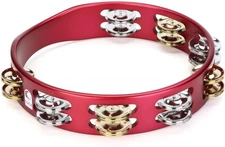 Toca Percussion ColorSound Tambourine - 10 inches, Racing Red