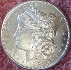 1881-S  Morgan Silver Dollar, BU./MS. Great Date Nice Coin    Lot # 34