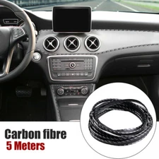 5M Carbon Fiber Car Interior Edge Gap Line Insert Molding Trim Strip Accessories