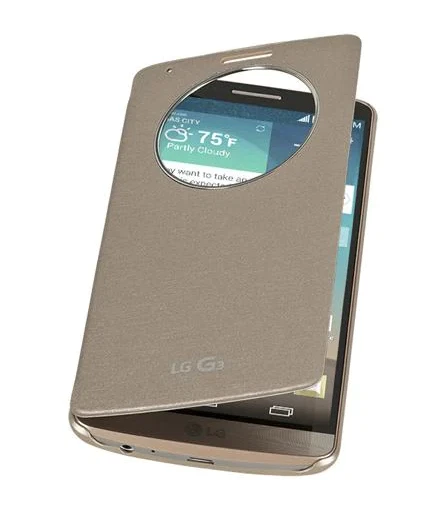 NEW Original LG Quick Circle Snap-On Folio Case for LG G3 - GOLD - FREE SHIP - ! - Image 2 of 3