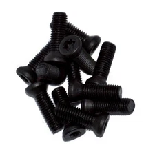 HAILFIRE 6-48x3/8 (9.52mm) Matte Black Oxide Oval Weaver Head Rifle Base Screws