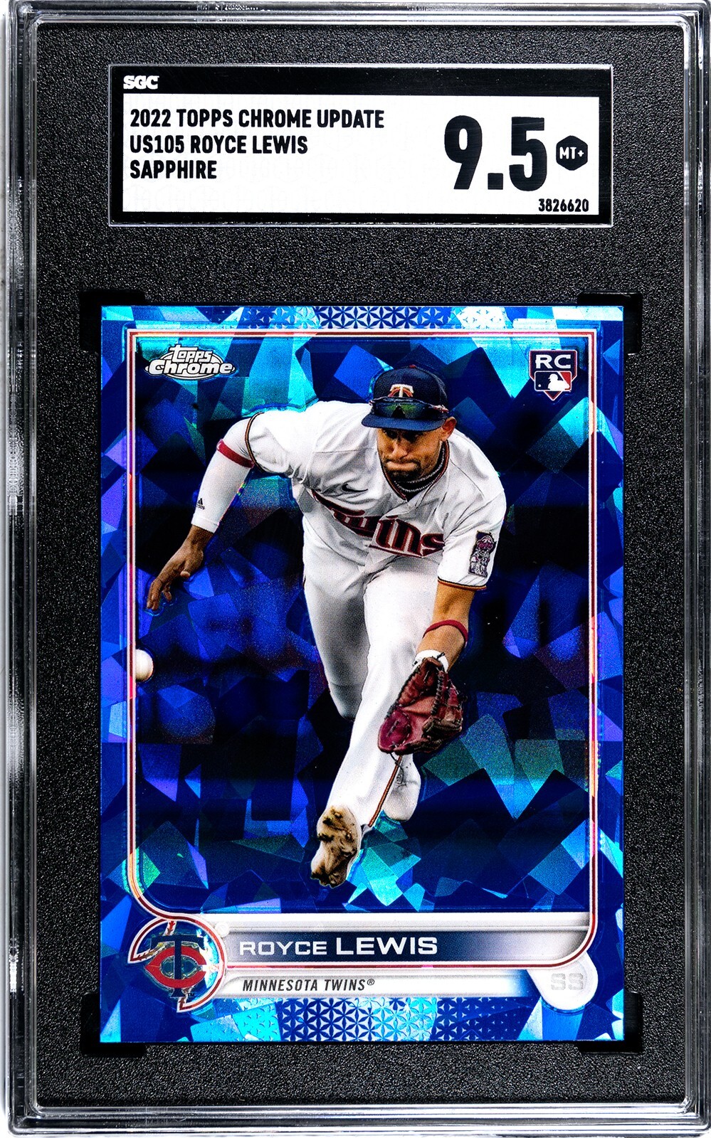 2022 Topps Chrome Update Sapphire US105 Royce Lewis Rookie SGC 9.5 RC