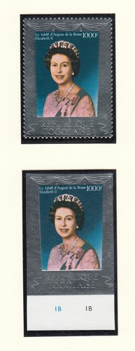 Queen Elizabeth II Silver Jubilee Perf + imperf Togo MNH 1977 (141906)