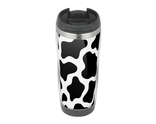 Impresionante con estampado de vaca - taza de viaje, taza de café con aislamiento térmico