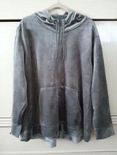 Terra & Sky Plus Women's Drawstring Hooded Jacket Gray Size 2x (20w-22w)