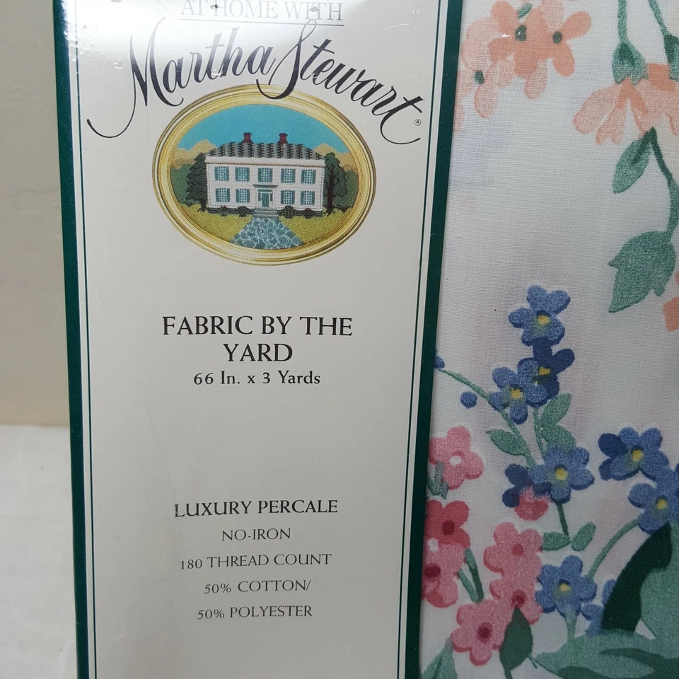 En casa con Martha Stewart TELA POR YARDA percal de lujo 3 yardas 180 unidades Foto 4 de 4