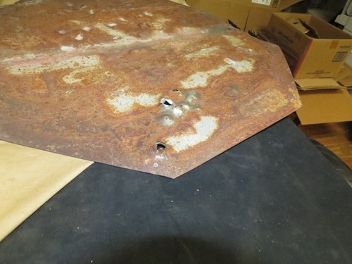 Vintage Original Embossed Metal Stop Sign 24x24 Heavy Steel 1950s - Bullet Holes - Picture 7 of 9