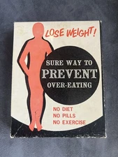 Vtg 1965 “Lose Weight” Gag Gift- Sure Way To Prevent Overeating-Chicago, Il