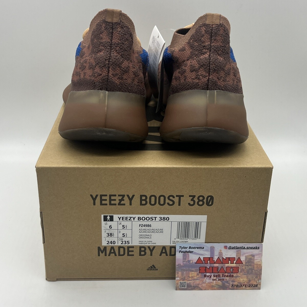Size 6 - adidas Yeezy Boost 380 Azure Non-Reflective Brand