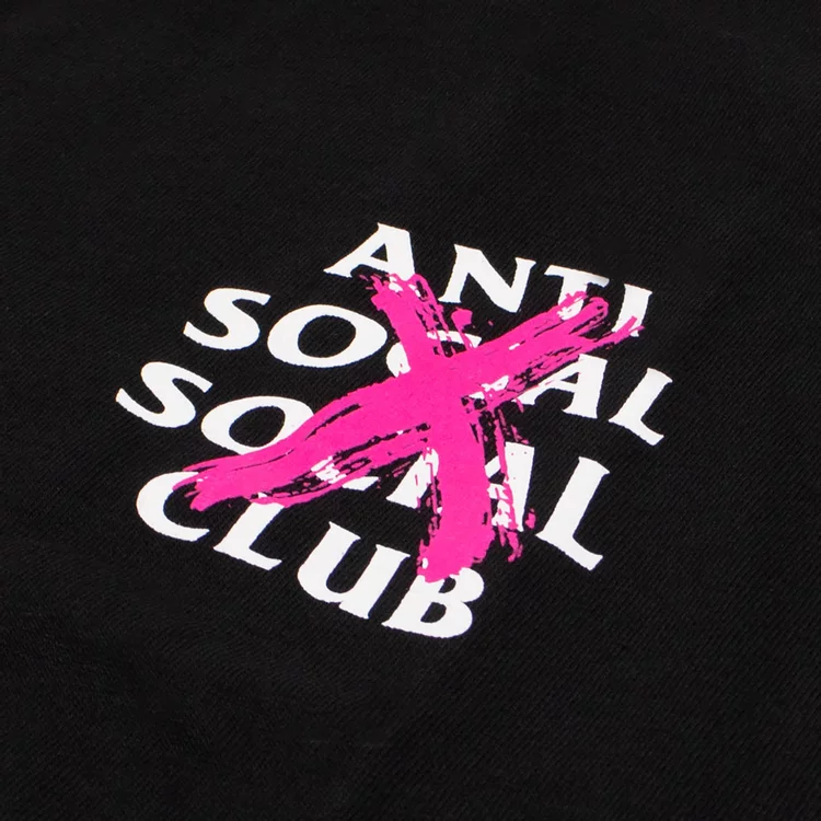 Anti Social Social Club Black Logo Tee Cancelled TAGGED BLACK/WHITE/PINK