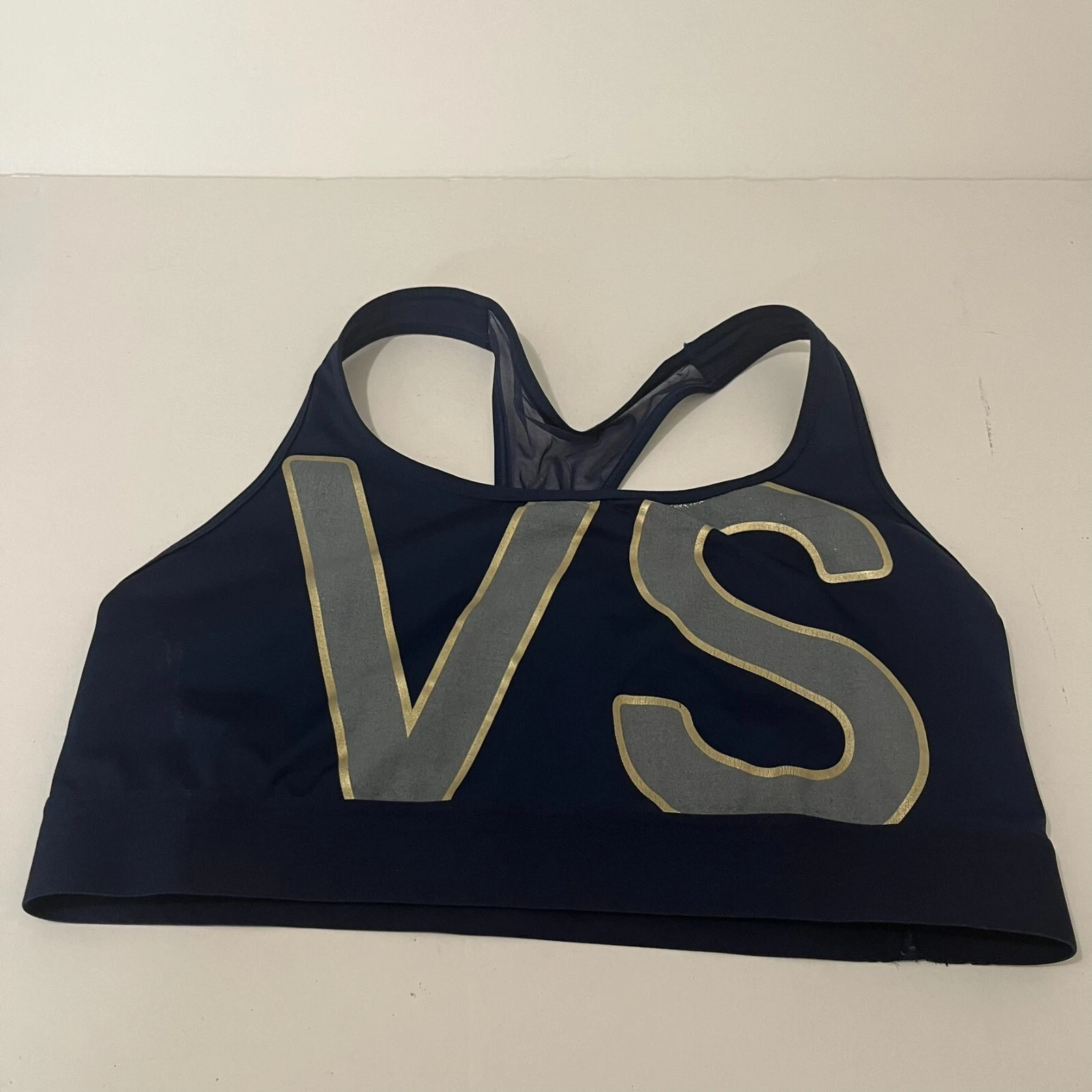 victoria-secret-vs logo mesh racerback tank-bra