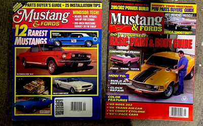 Mustang & Fords Magazine VTG- 1995, 1992 Features 69 Boss 302  66 Trans AM(Lot-2