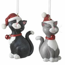 Santa Cat Ornament
