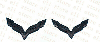  2014-2019 C7 Corvette Custom Black Emblem Front and Rear