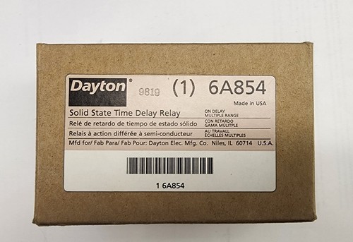 Dayton 6A854 Solid State Time Delay Relay New In Box (wr12) - 第 1/4 張圖片