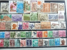 INDE LOT DE 50 TIMBRES OBLITERES TOUS DIFFERENTS