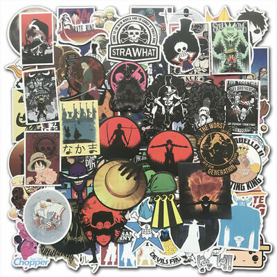 100Pcs Vinyl Anime One  Piece  Stickers  Bomb Skateboard 