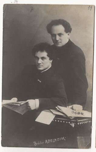 Russian Postcard of the Adelheim Brothers Robert & Raphael Stage Actors - Photo 1/2