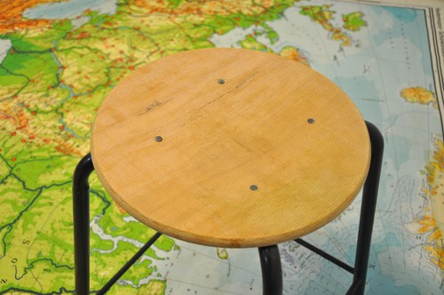 Werkstatthocker Stool Industriehocker Bauhaus Vintage Loft Tabouret Hocker - Bild 5 von 11