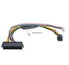 12" ATX Main 24-Pin to 6-Pin PSU Power Adapter Cable 18AWG for HP Z220/Z230