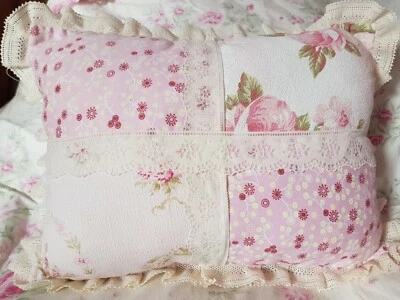 COUSSIN SHABBY CHIC ROSE DÉCOR FLORAL - Photo 1/4