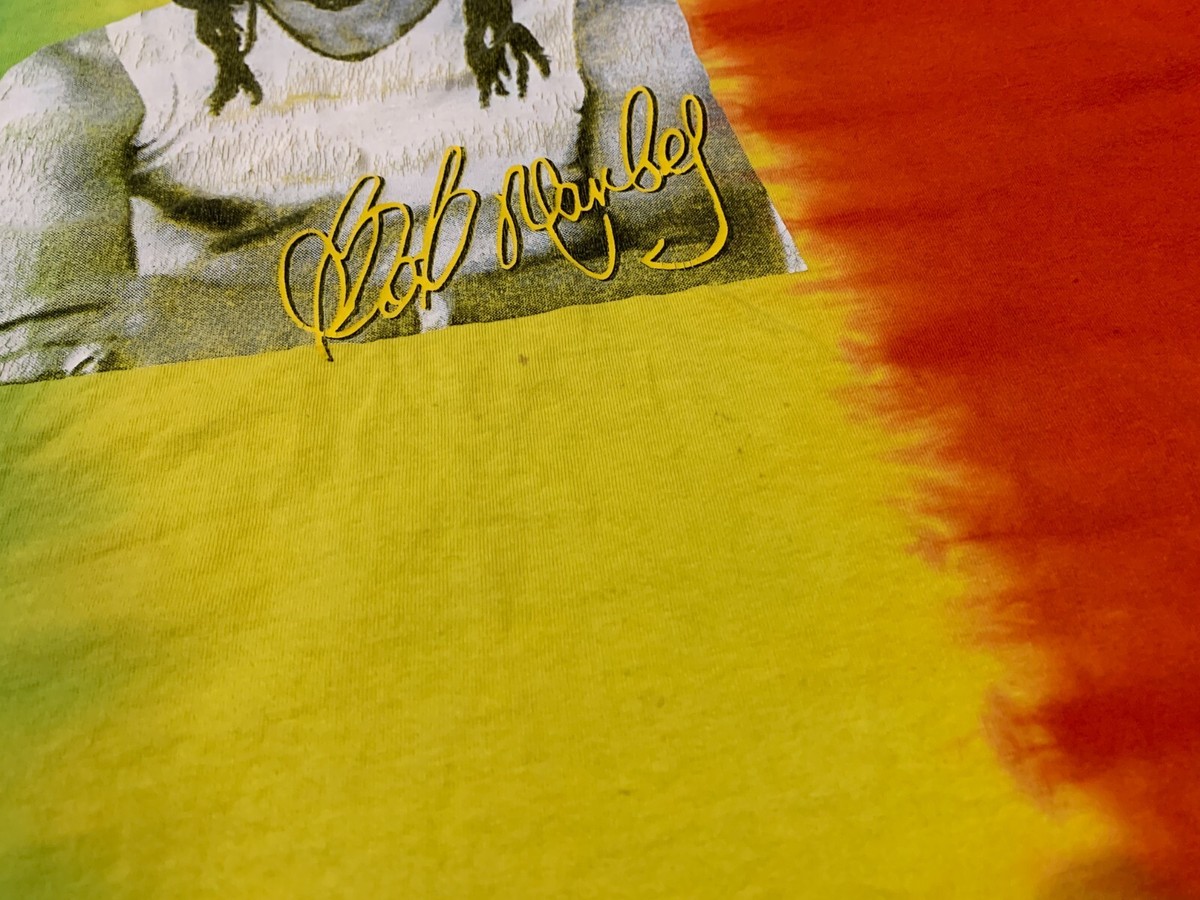 Vintage Bob Marley T-shirt Tie Dye Rasta Reggae Multicolor