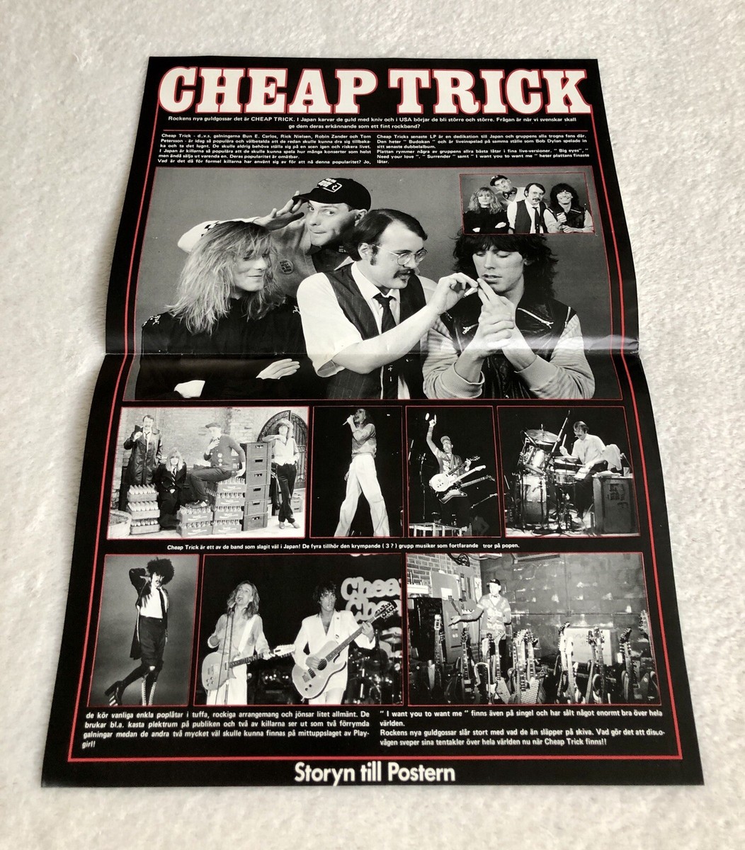 1979 CHEAP TRICK ZANDER NIELSEN Swedish Poster Music Magazine
