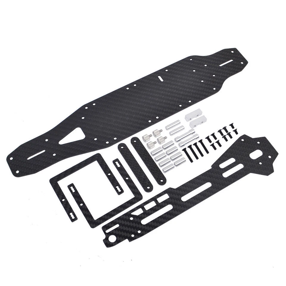 Lower Carbon Deck Frame Kit Für Tamiya TA03F PRO/TA03R TRF/TA03RS TRF RC Chassis - Bild 2 von 4