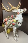 Retired Fitz and Floyd Enchanted Holiday 16” Deer Reindeer Figurine Mint w/box