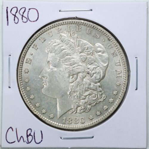 1880 $1 Morgan Silver Dollar in Choice BU Condition #1675 - Afbeelding 1 van 2